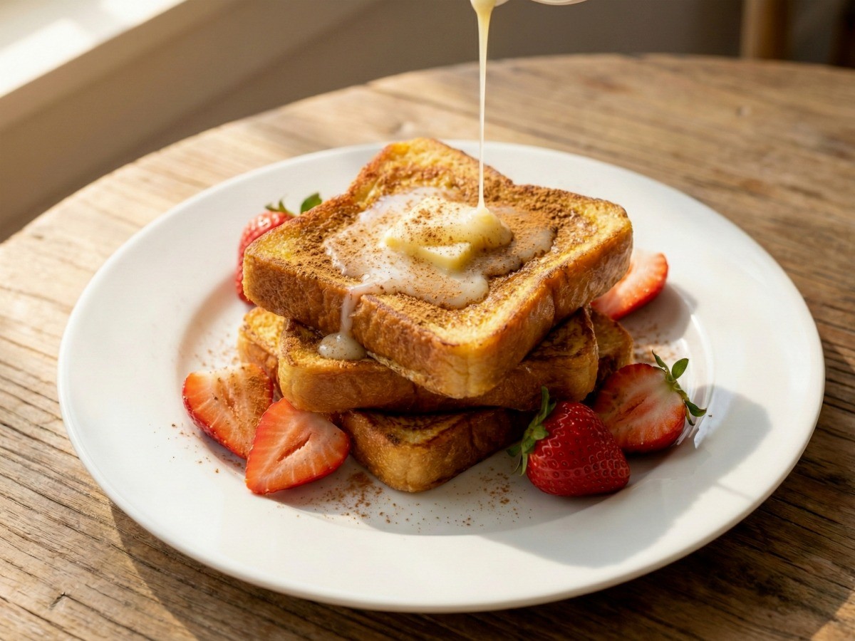 백종원 레시피로 만든 촉촉하고 부드러운 프렌치토스트 완성 사진