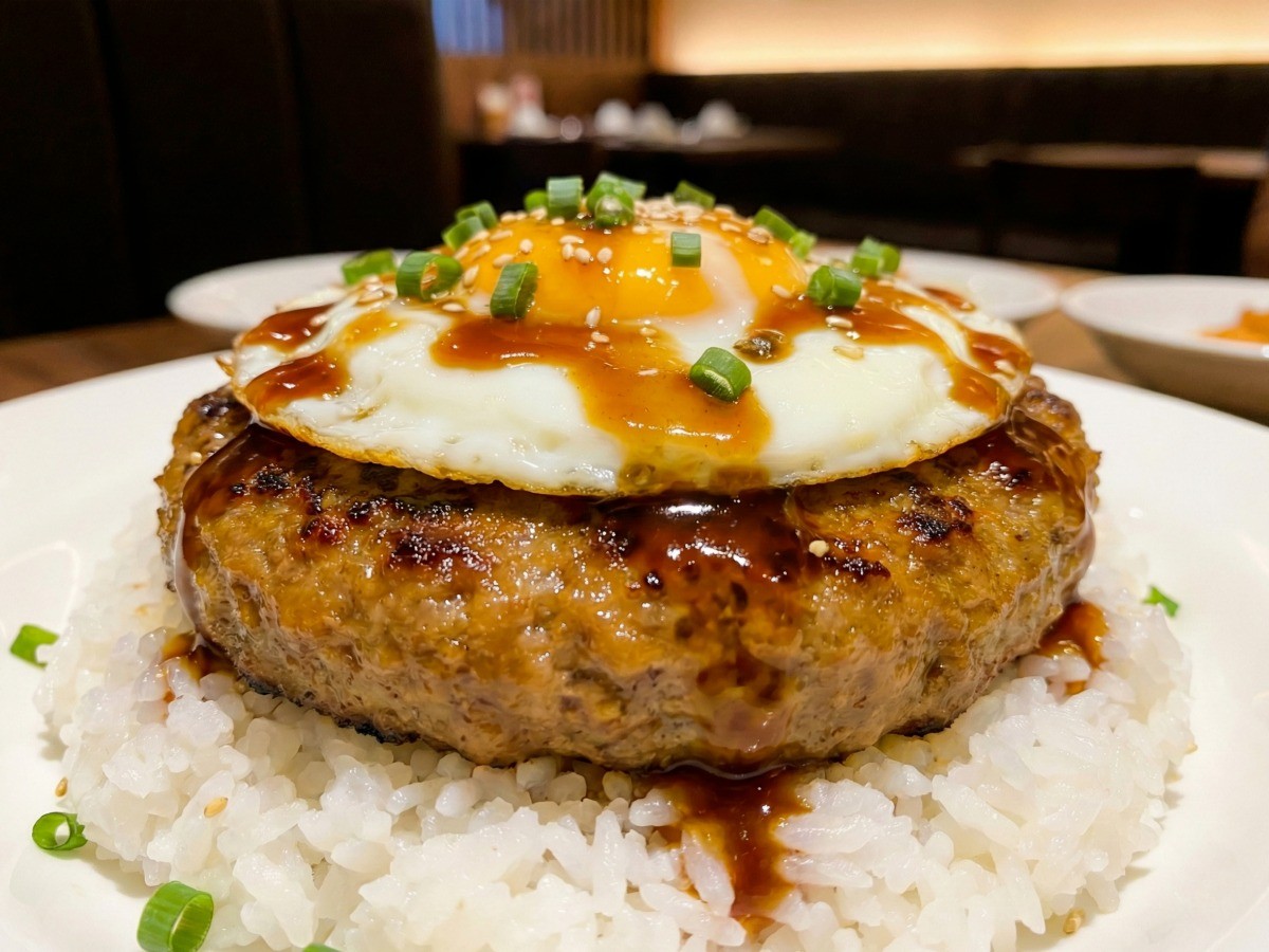 백종원 떡갈비 덮밥 레시피 완성, 육즙 가득한 수제 떡갈비와 계란 프라이 플레이팅