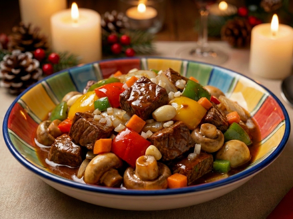 백종원 레시피로 만든 윤기 흐르는 소고기 안심 찹스테이크 완성 요리