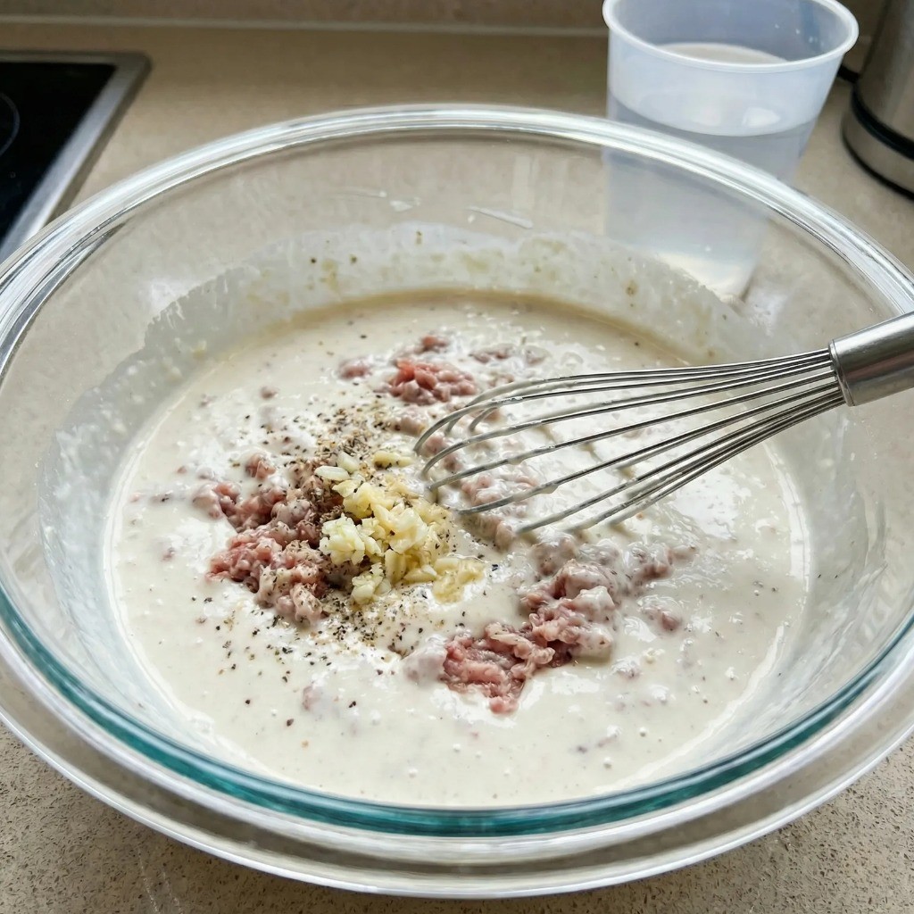 백종원 파전 반죽 만들기 부침가루와 돼지고기 양념 섞기 비율