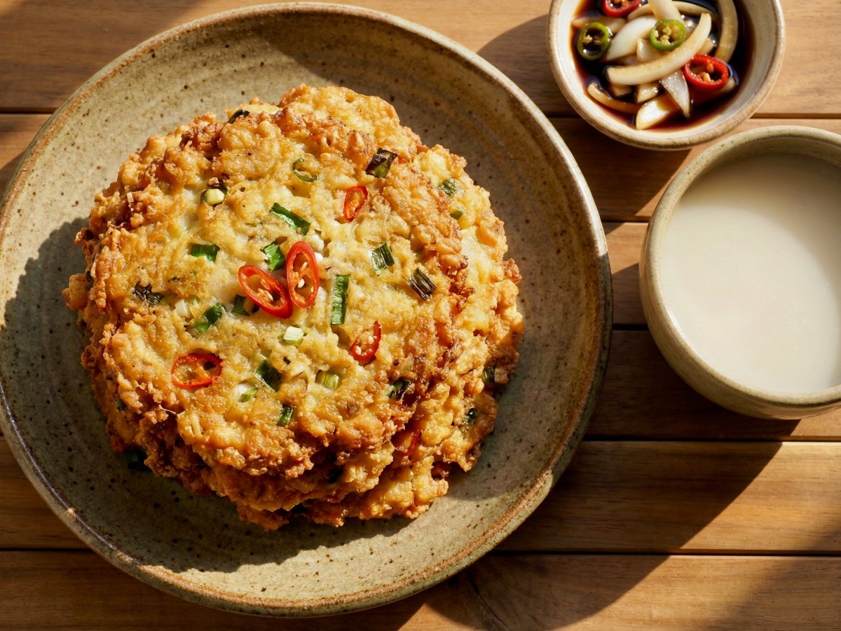 백종원 초간단 콩전 완성 - 녹두 없이 만드는 고소한 빈대떡 레시피