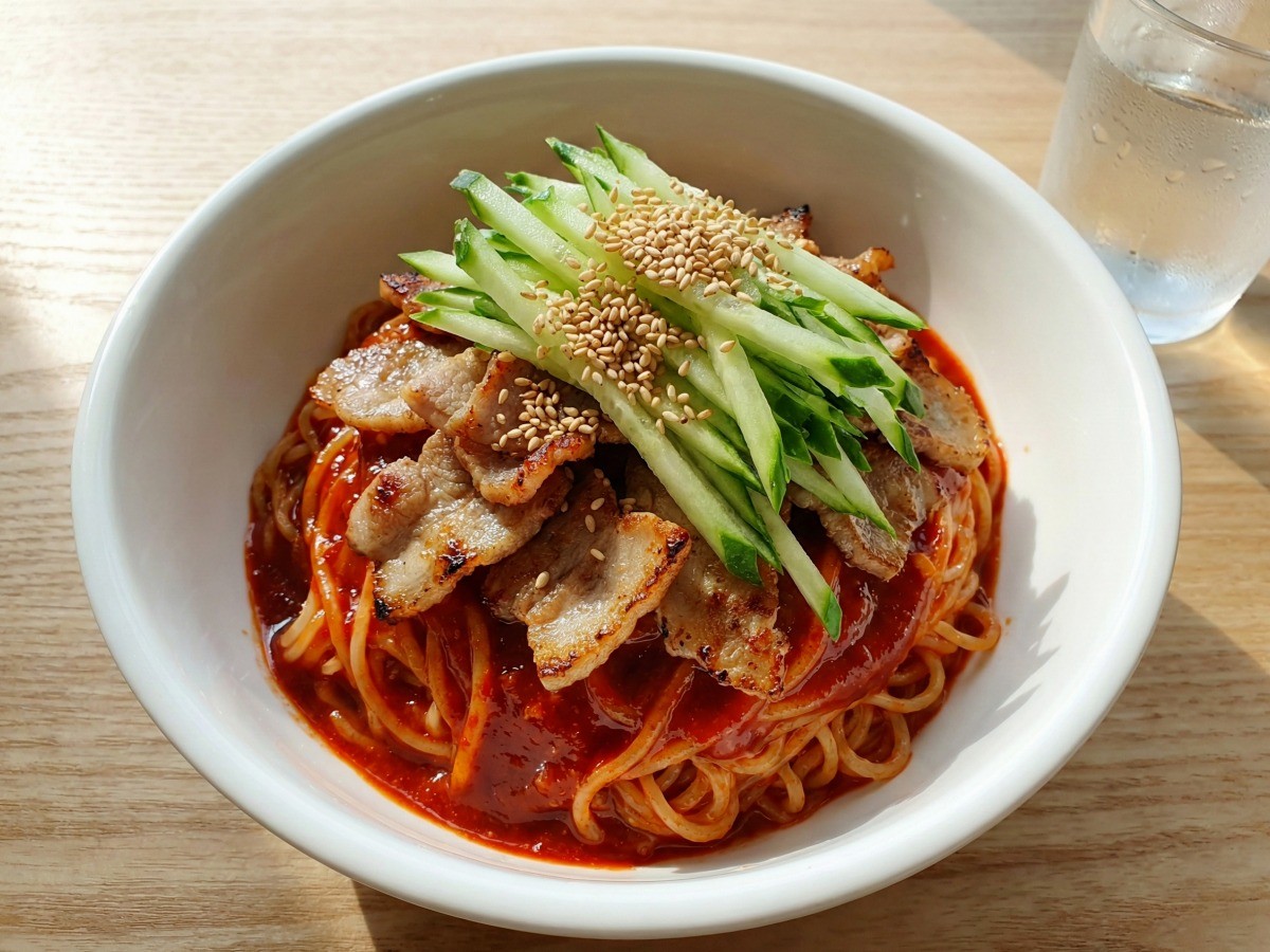 백종원 육쌈 비빔면 레시피 완성, 돼지 뒷다리살을 곁들인 여름 별미