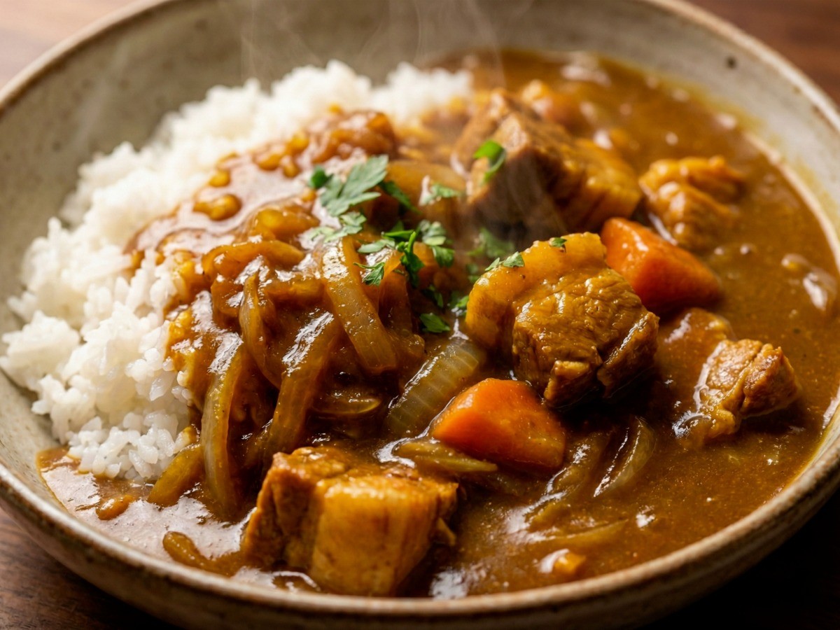 백종원 돼지 뒷다리살 고기 듬뿍 카레 완성 플레이팅