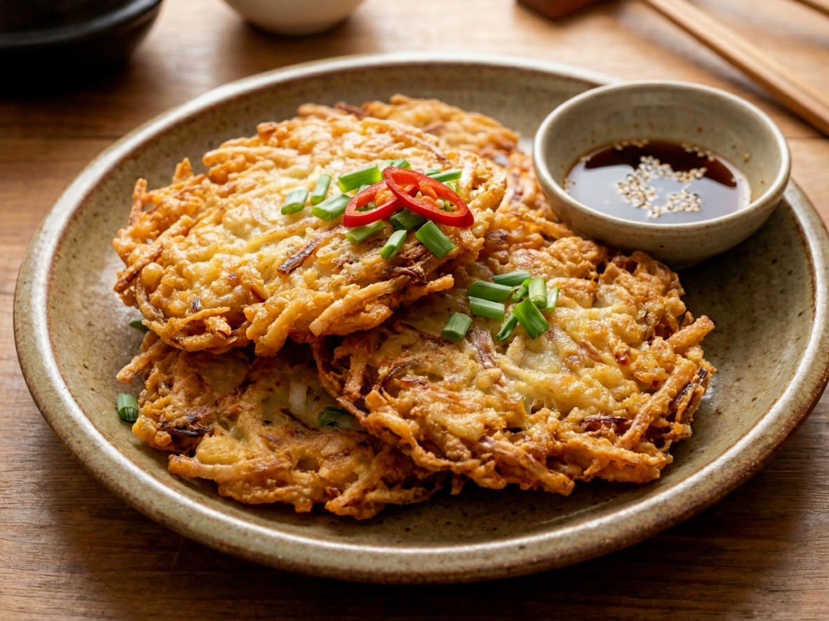 백종원 진미채전 완성 - 오징어튀김 맛이 나는 초간단 맥주 안주 요리 접시
