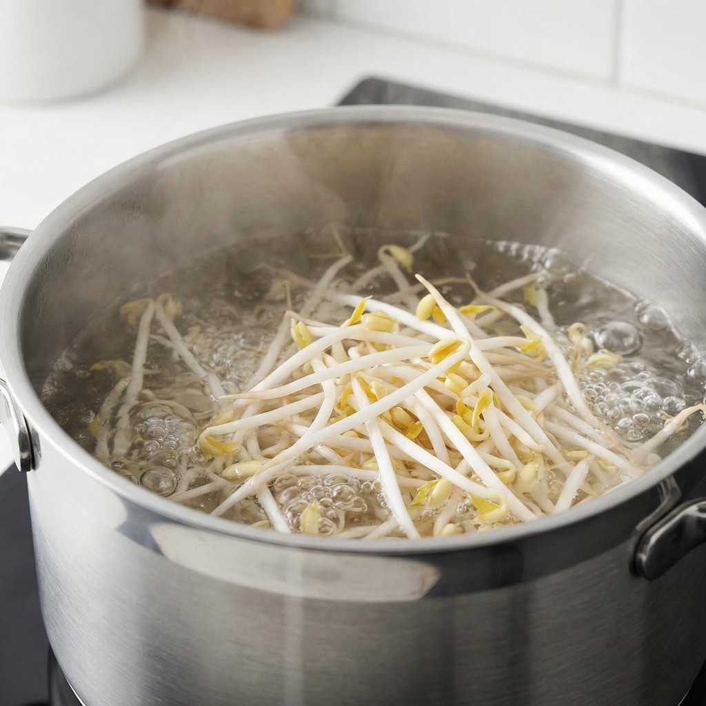 끓는 물에 콩나물 삶는 시간 및 방법