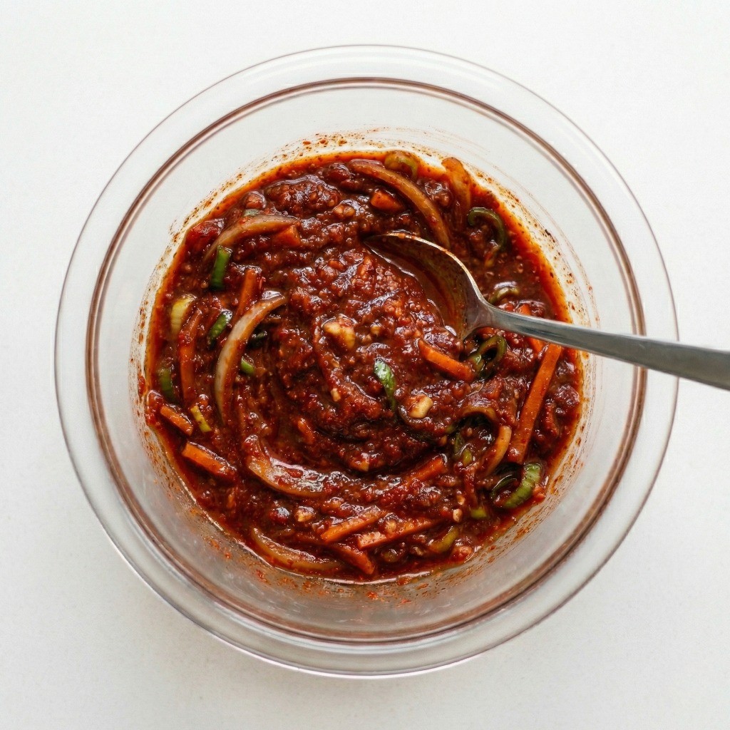 양념장 채즙 숙성 과정, 촉촉한 깻잎김치 양념