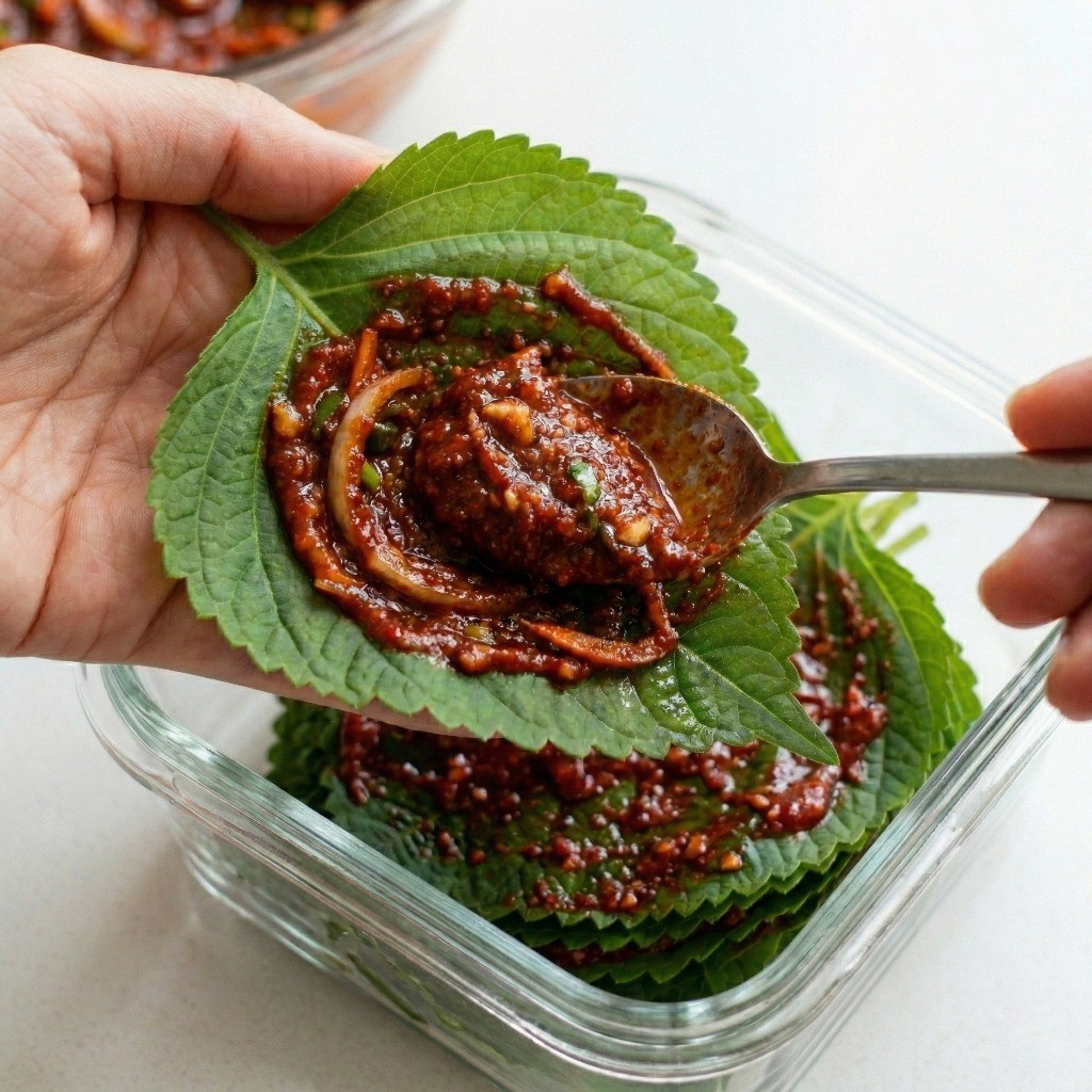 깻잎에 양념장 바르는 법, 초간단 밥도둑 반찬 만들기