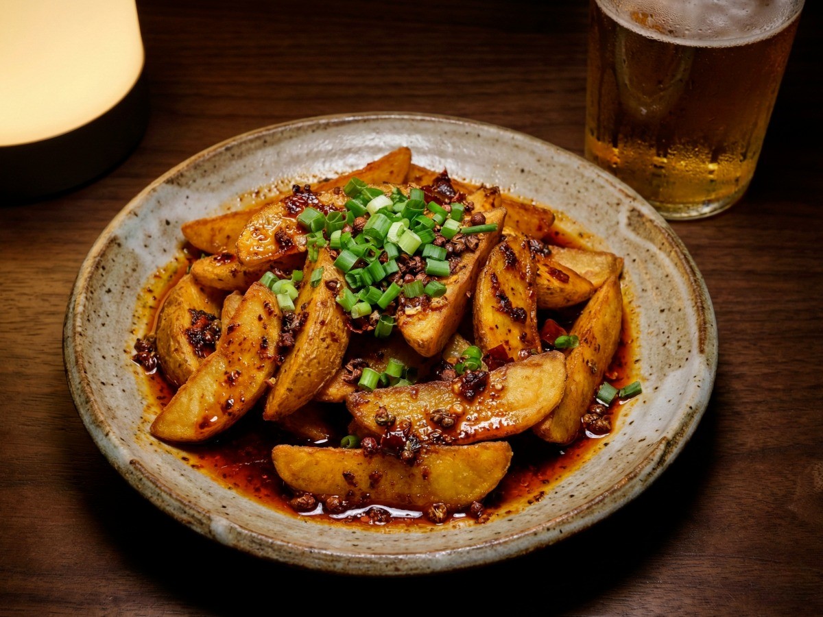 백종원 사천식 마라 감자튀김 완성 - 맥주 안주로 추천하는 초간단 냉동 감자 요리