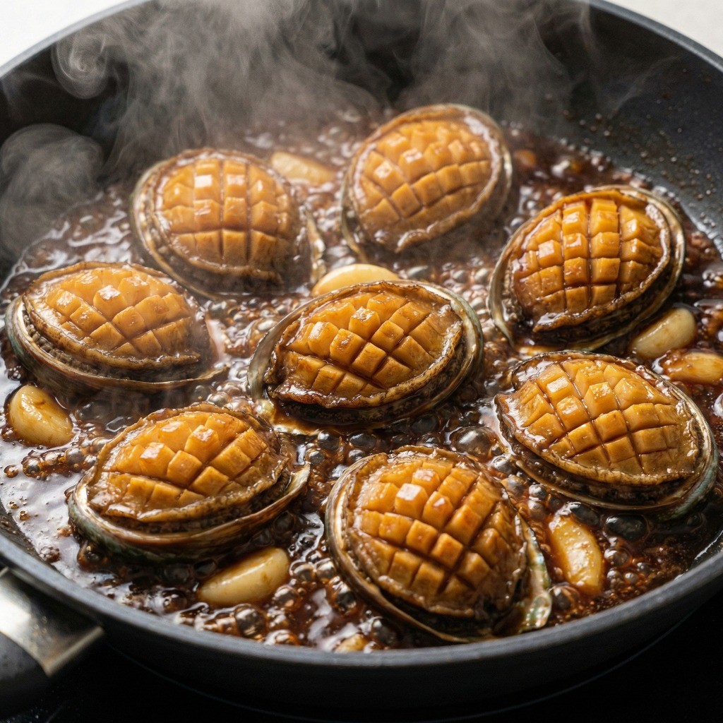 간장과 설탕 비율 1대1 비법 소스로 전복 조리기