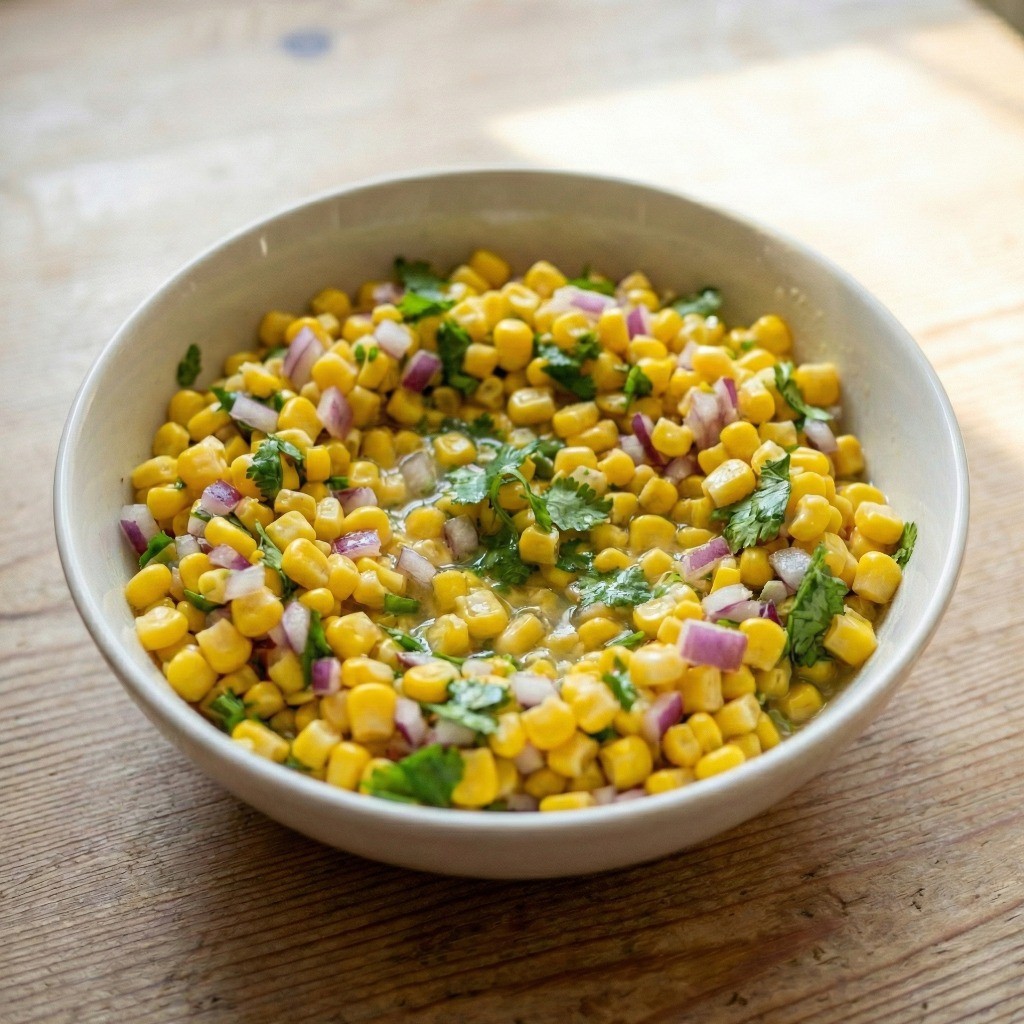 홈메이드 치폴레에 달콤새콤한 맛을 더해주는 톡톡 터지는 콘 살사 완성 모습