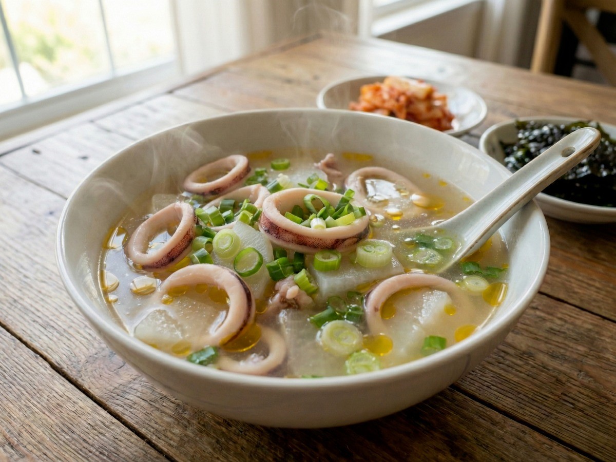 백종원 오징어무국 황금레시피로 완성된 시원하고 맑은 오징어국 한 그릇