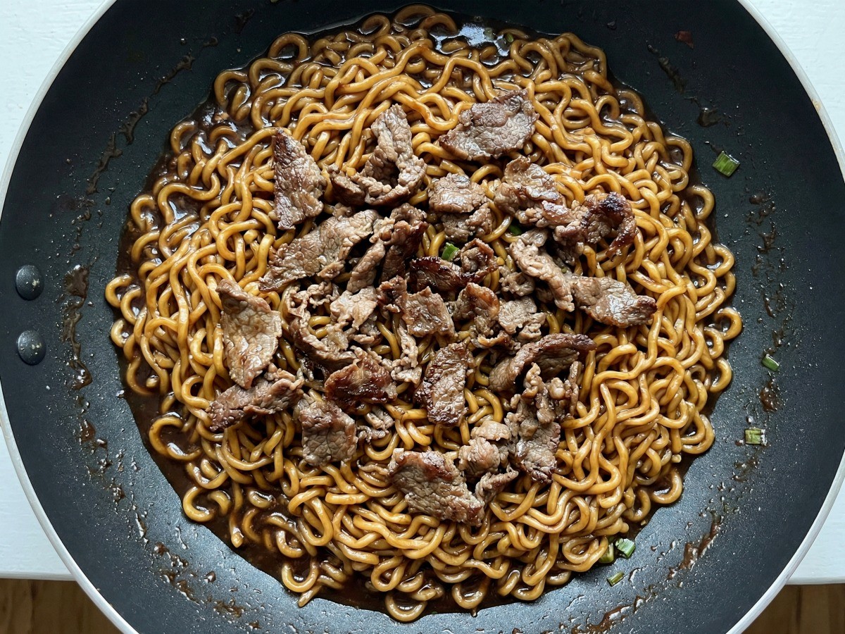 백종원 짜파구리 불고기 원팬 레시피 완성 요리