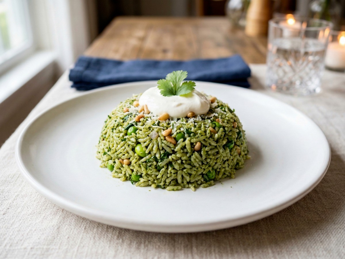 흑백요리사 트리플스타 셰프의 초간단 허브 페스토 볶음밥 완성 요리 사진