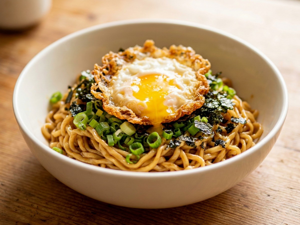 백종원 매운 라면으로 만든 초간단 아부라소바(기름라면) 완성 이미지