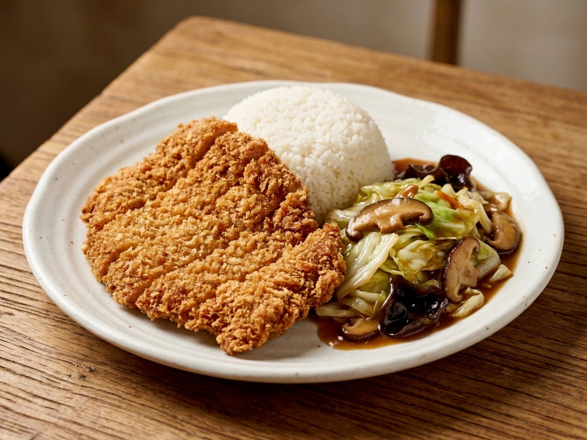 이연복 중식 돈까스 (파이구) 완성 플레이팅 - 바삭한 돼지고기 등심 튀김과 특제 야채 소스