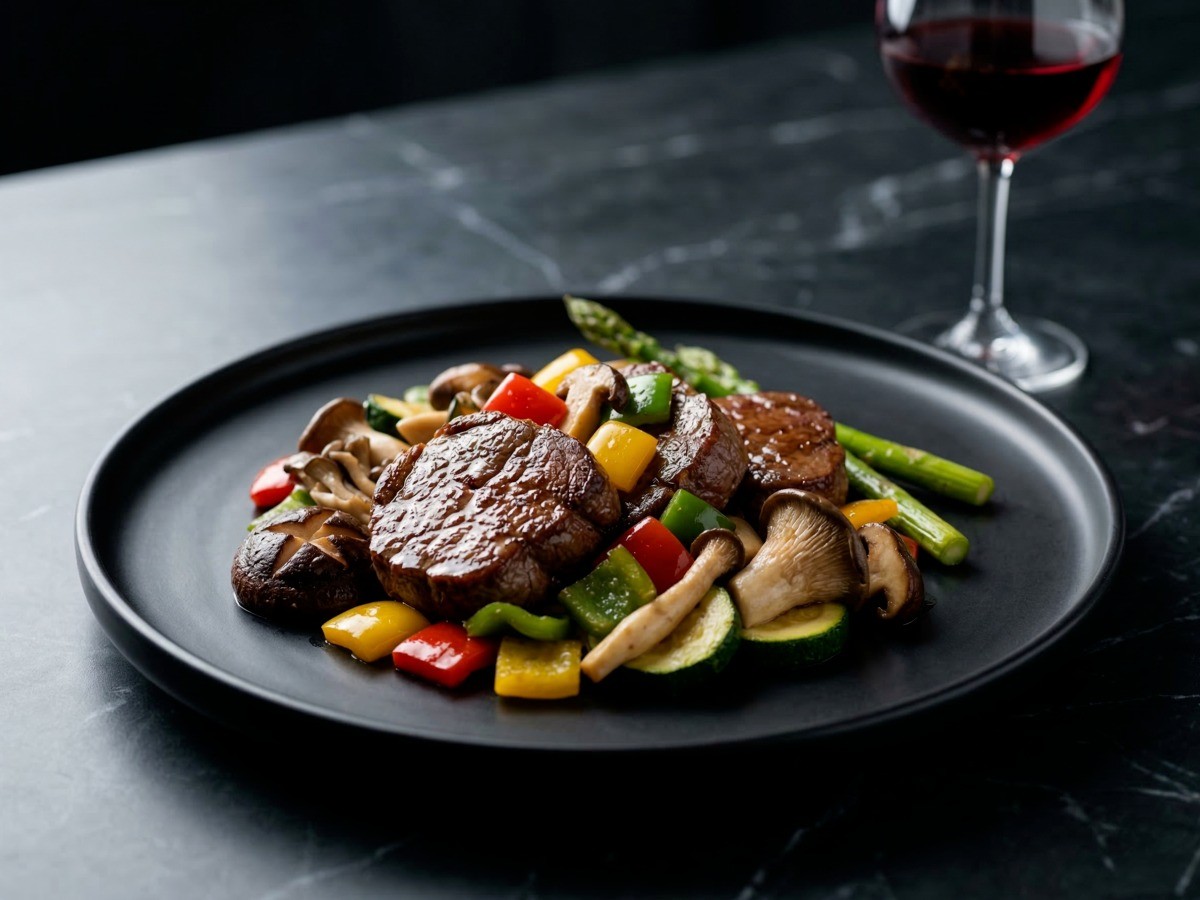 이연복 셰프의 악마의 찹스테이크 완성 접시, 와인 안주로 좋은 소고기 안심 요리