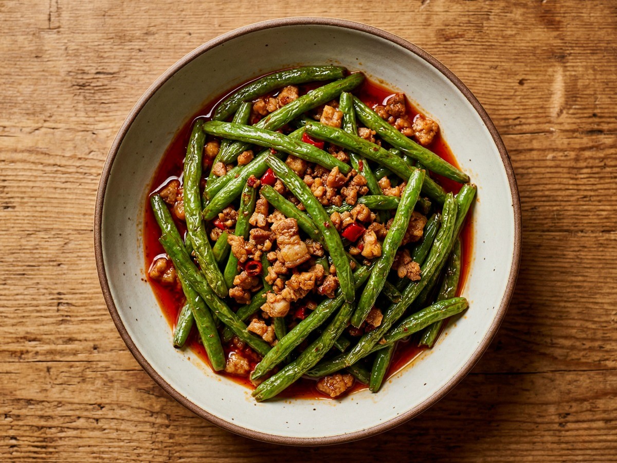 이연복 셰프의 밥도둑 중식 요리, 그린빈 삼겹살 볶음 완성 요리 사진