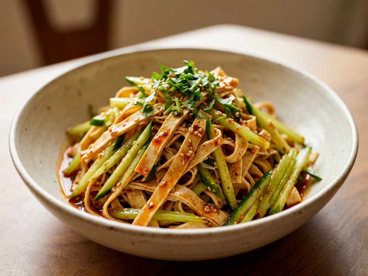 이연복 건두부 무침(두부피 무침) 황금 레시피 완성 사진