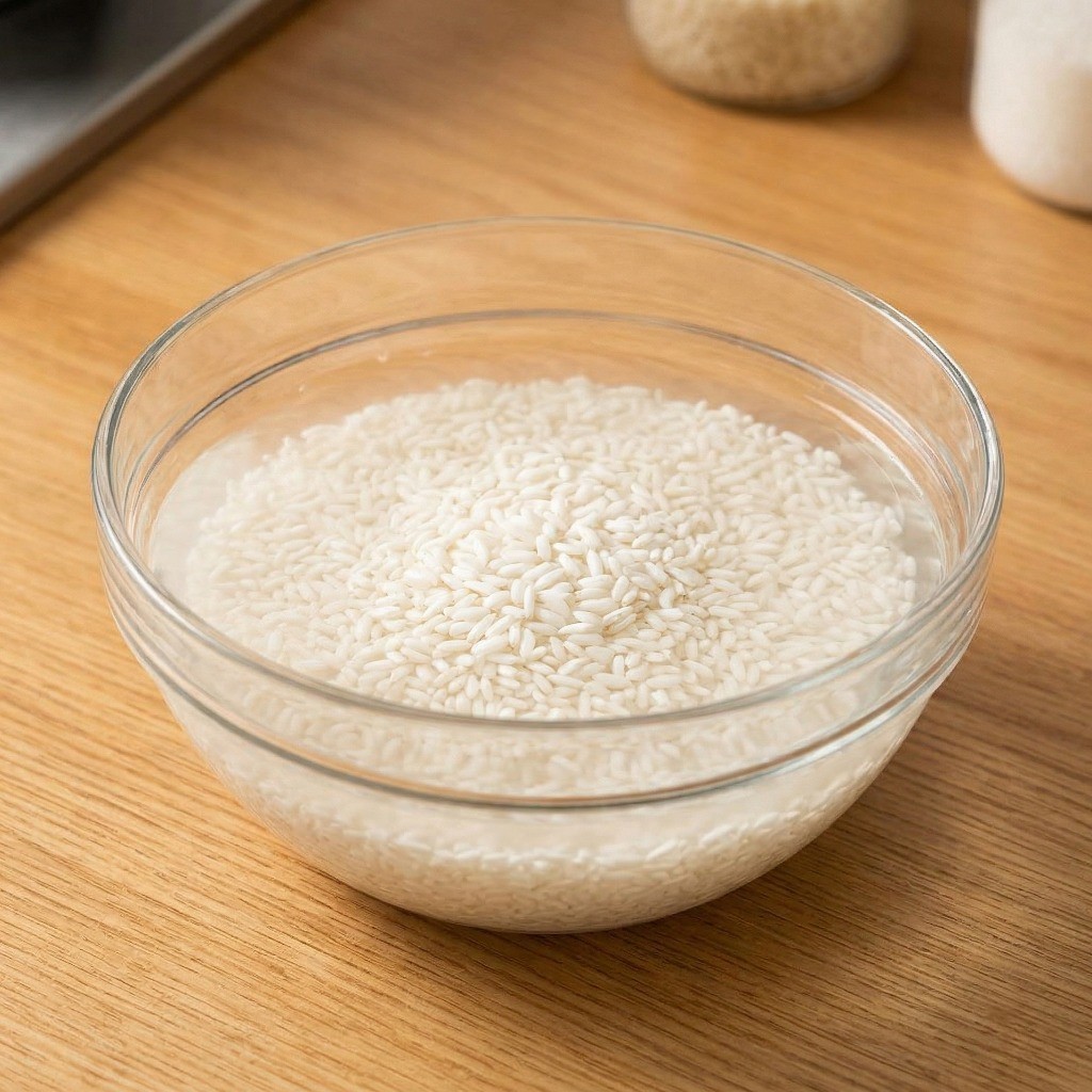 이연복 찹쌀 닭찜 만들기 1단계: 찹쌀 300g 물에 불리기