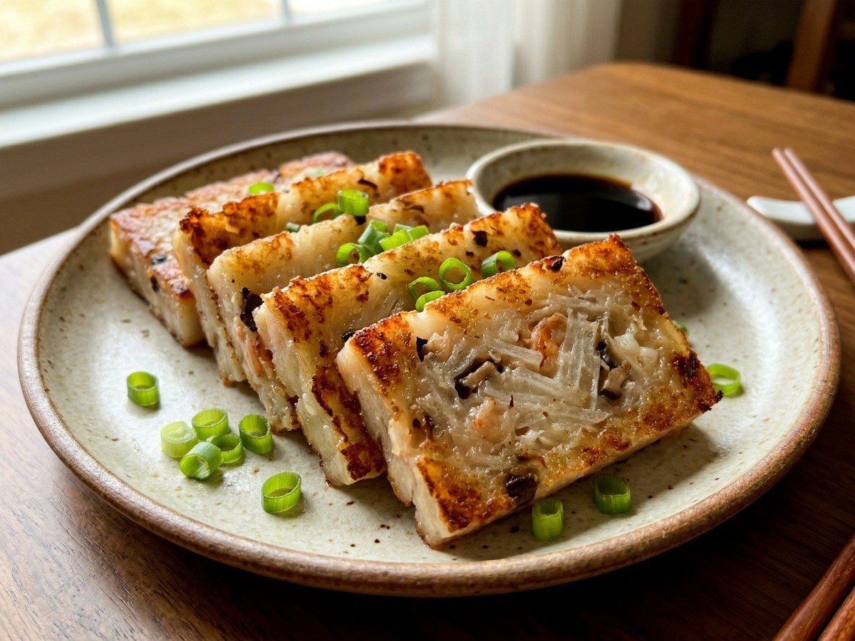 겉은 바삭하고 속은 쫀득한 이연복 셰프의 홍콩식 무떡 완성 사진