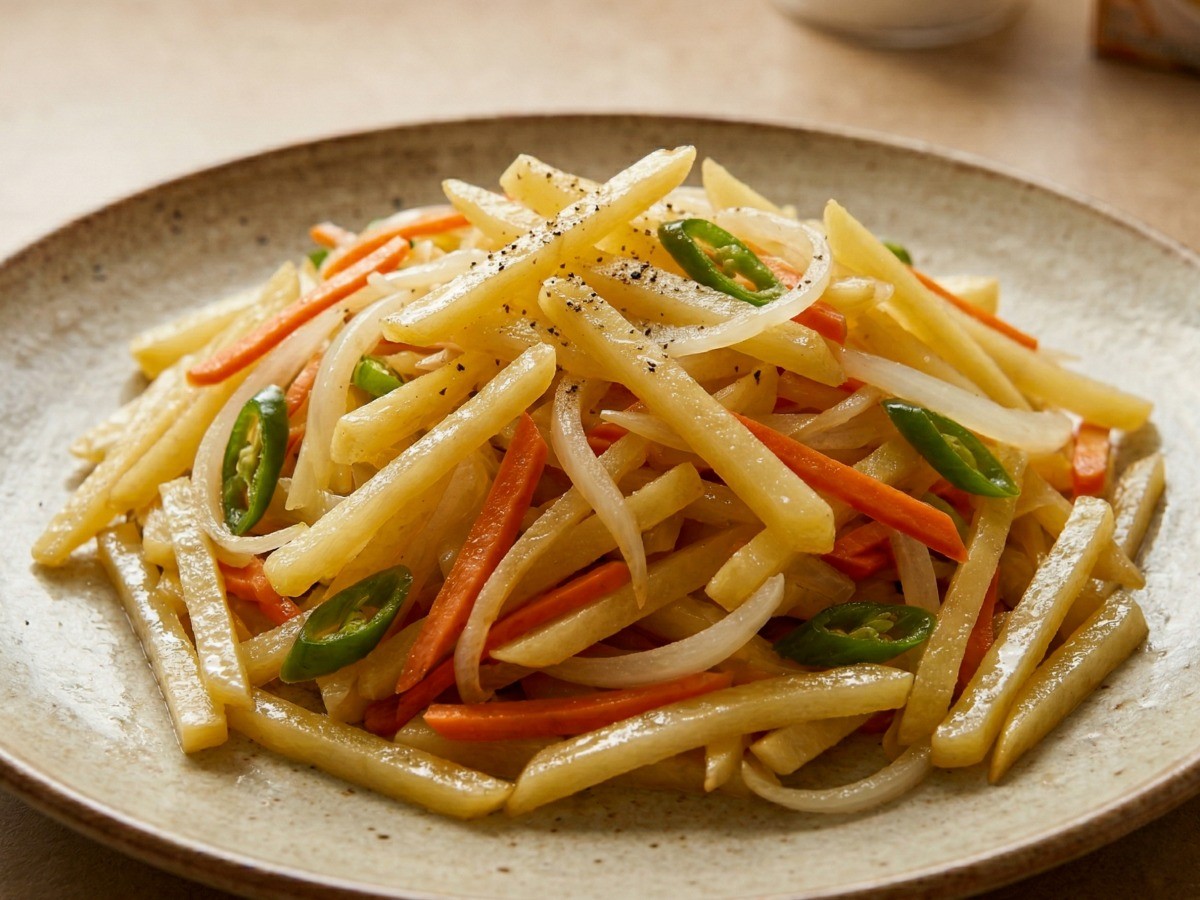 이연복 상큼 아삭 감자채볶음 완성 - 중식당 스타일의 으스러지지 않는 감자볶음 황금레시피