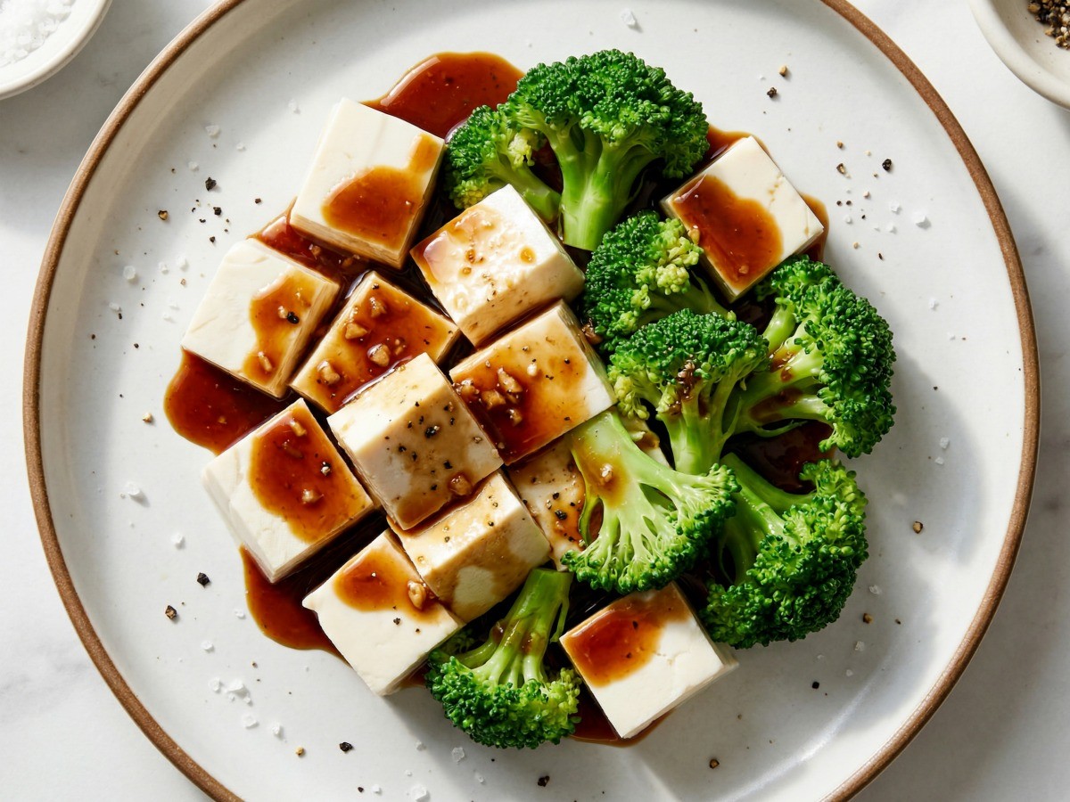 완성된 이연복 연두부 브로콜리 무침 다이어트 식단