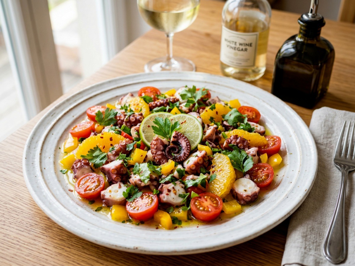 이연복 레시피로 만든 홈파티용 상큼한 문어 세비체 완성 요리