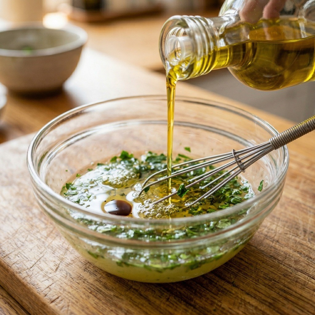 라임즙, 화이트 와인 식초, 올리브오일로 문어 세비체 드레싱 소스 만들기