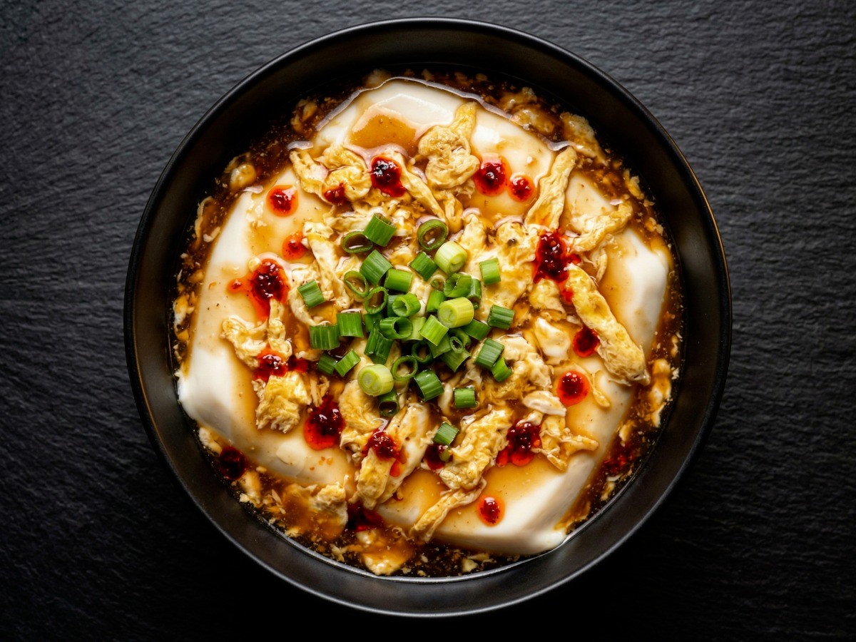 이연복 다이어트 연두부 요리 완성된 모습 - 45kcal 저칼로리 야식 레시피