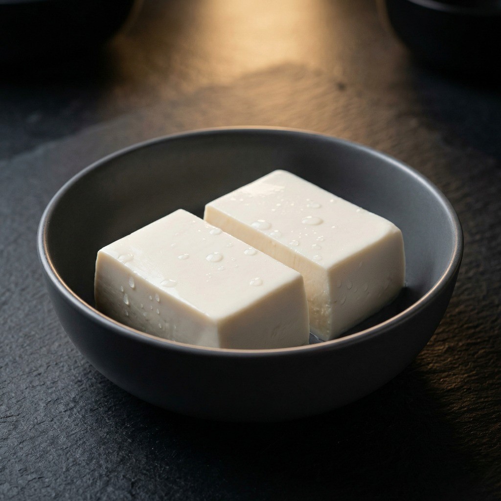 다이어트 연두부 레시피 1단계: 연두부 2팩을 전자레인지 용기에 담아 데울 준비를 하는 모습