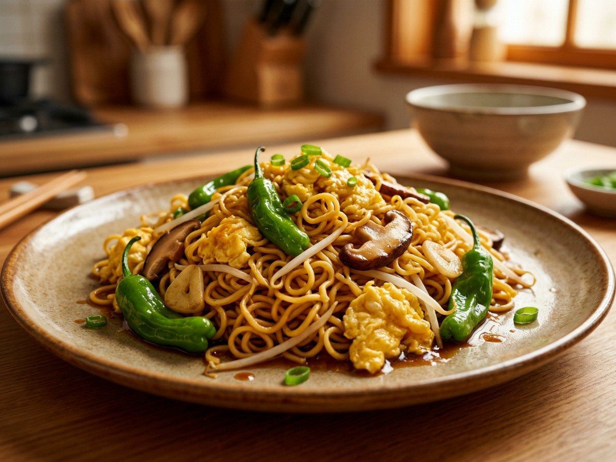 이연복 셰프 비법이 담긴 홍콩식 에그누들 볶음면 완성 요리