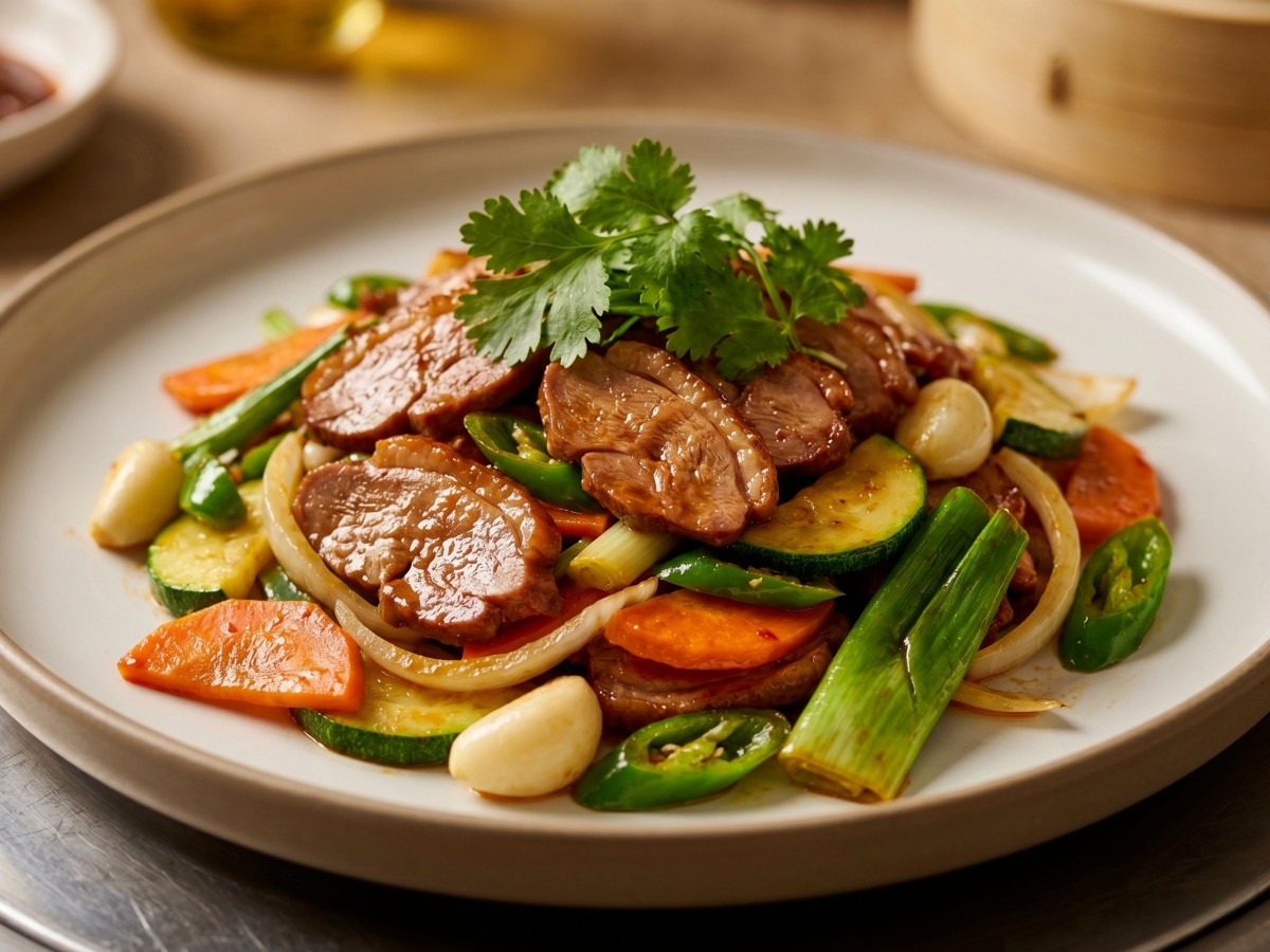 이연복 셰프의 매콤달콤한 두반장 오리볶음 완성 요리