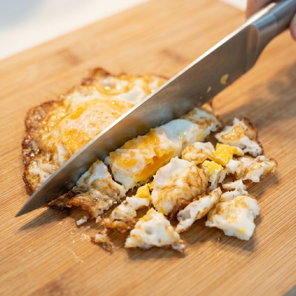 부친 계란 썰기