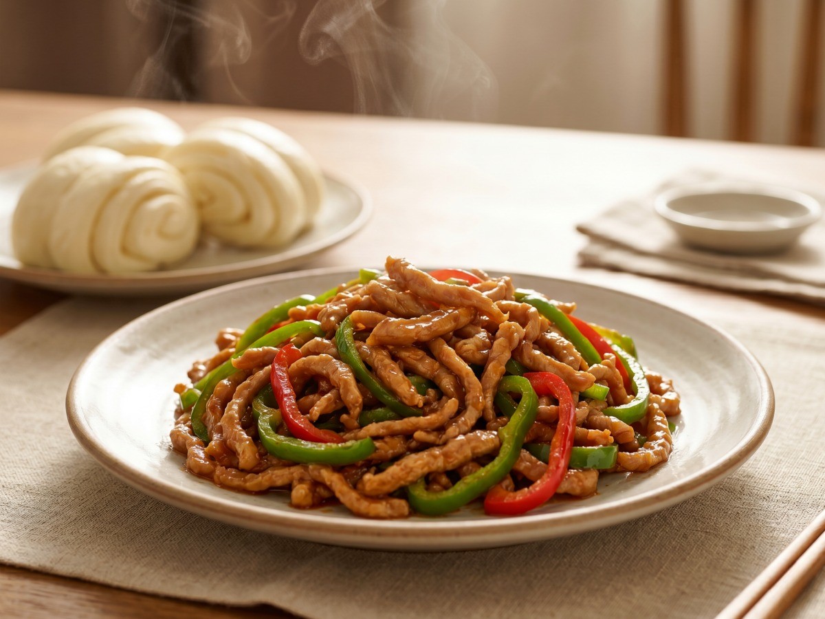 이연복 셰프의 7분 완성 초간단 고추잡채 플레이팅 이미지