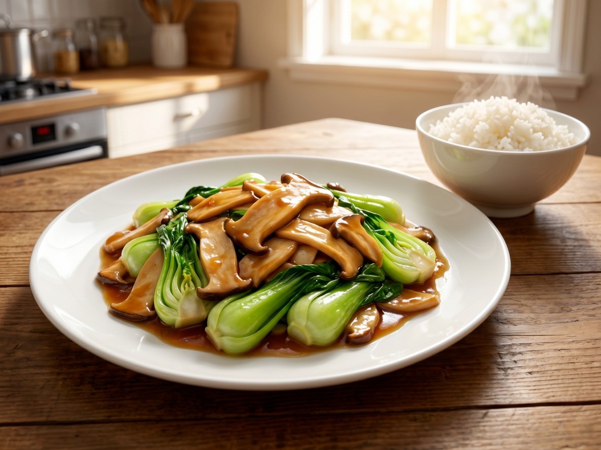 이연복 레시피로 만든 윤기가 자르르 흐르는 먹음직스러운 새송이청경채볶음 덮밥