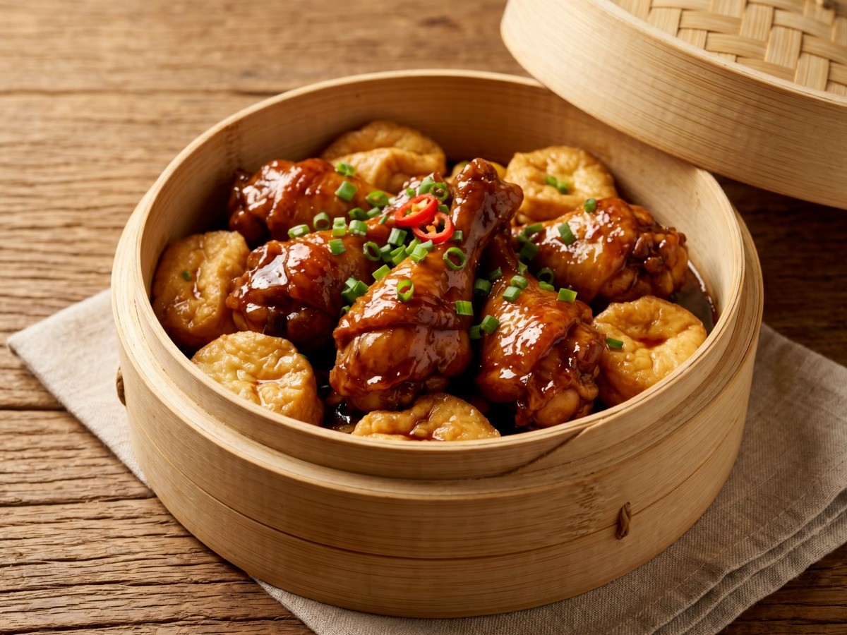 윤기가 흐르는 이연복 셰프의 튀기지 않은 단짠 중식 닭봉찜 완성 모습