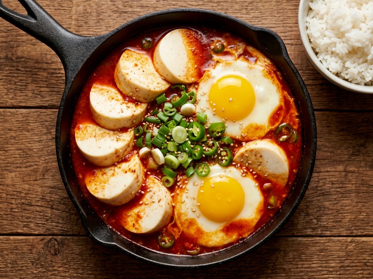 이연복 셰프 레시피로 만든 매콤달콤한 밥도둑 순두부 계란 조림 완성 플레이팅