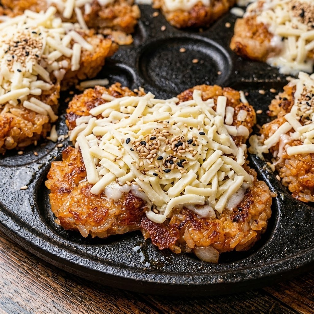모짜렐라 치즈를 듬뿍 올려 완성한 편스토랑 이영자 19금 닭발 볶음밥