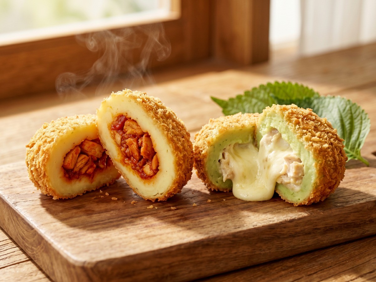 편스토랑 이정현 닭볶음빵, 남은 닭볶음탕으로 만든 겉바속촉 감자 크로켓 완성 모습