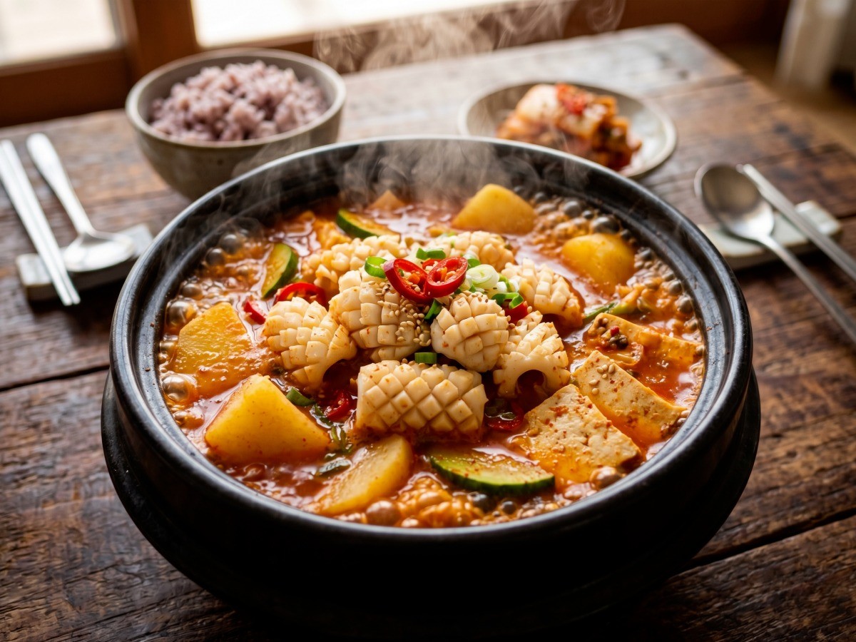 편스토랑 한다감 갑오징어감자찌개 레시피 완성 사진