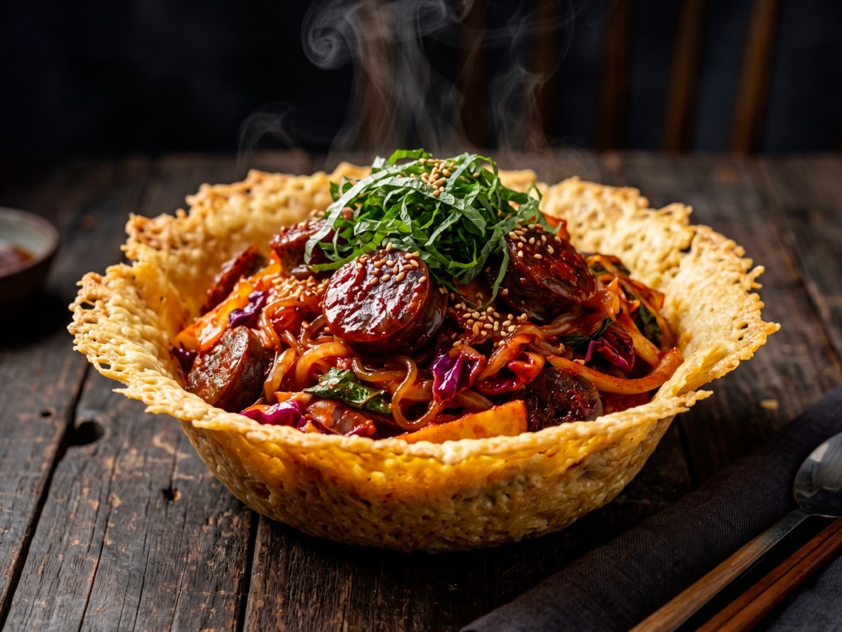 편스토랑 이유리 허치유 매운 파마산 치즈 순대볶음 완성 모습