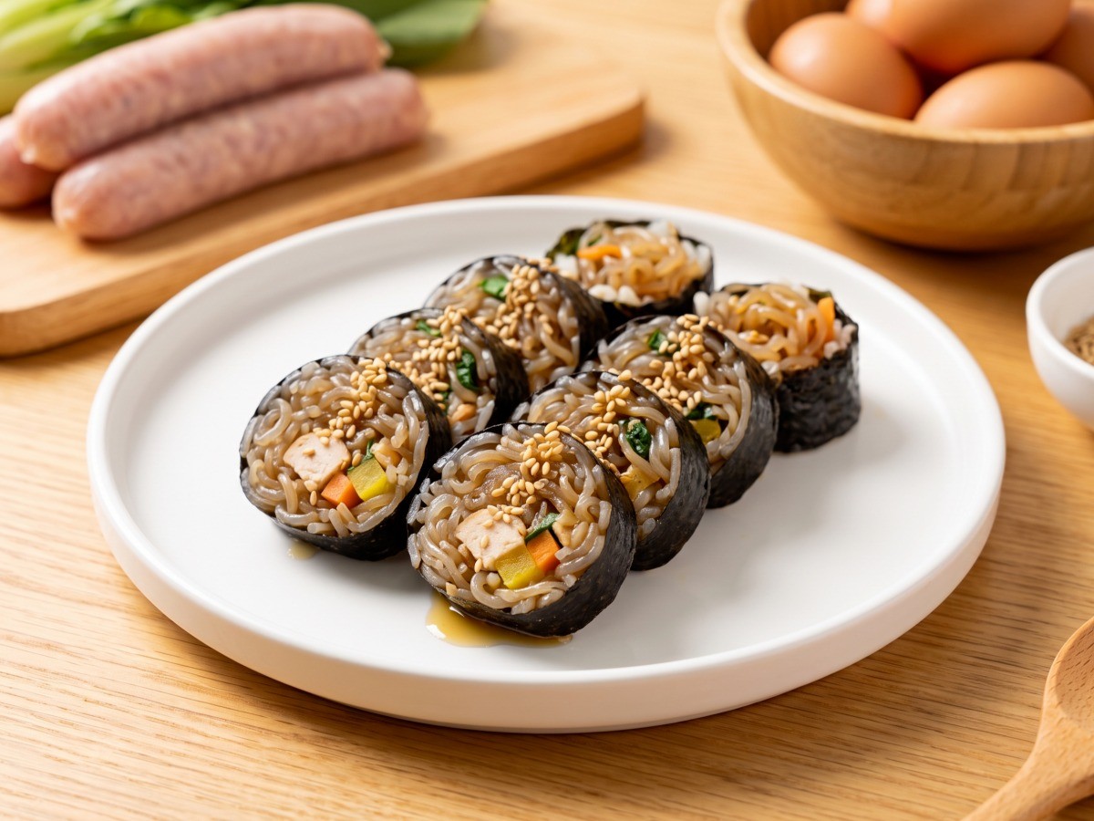 맛있게 완성된 오윤아 곤약 키토김밥, 편스토랑 레시피