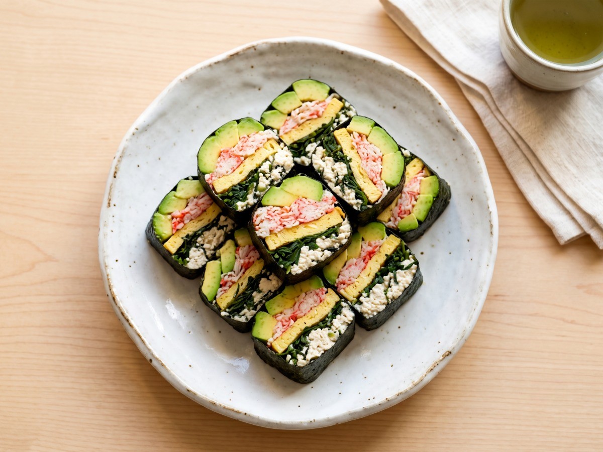편스토랑 이영자 레시피로 만든 건강하고 색감 예쁜 네모김밥 완성 요리