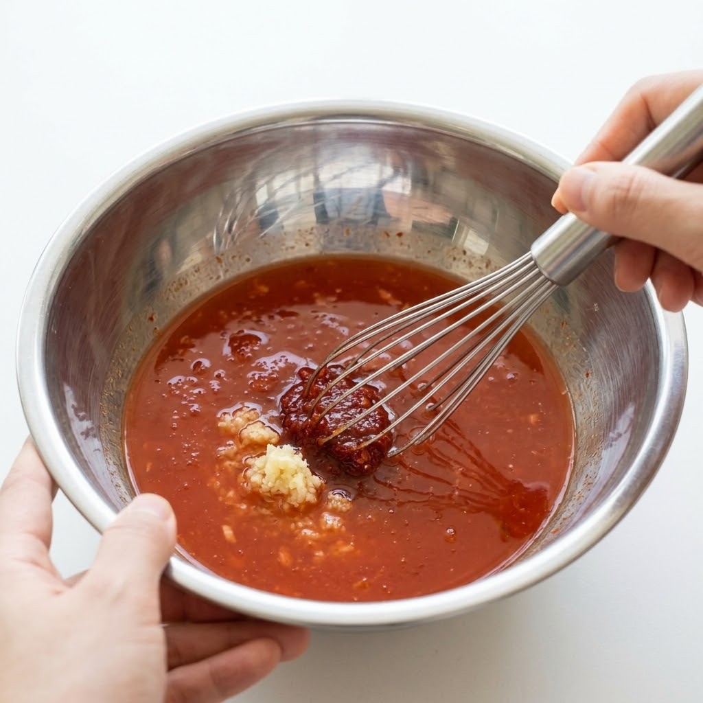 물회 육수 배합하기, 물회국수 만들기 1단계