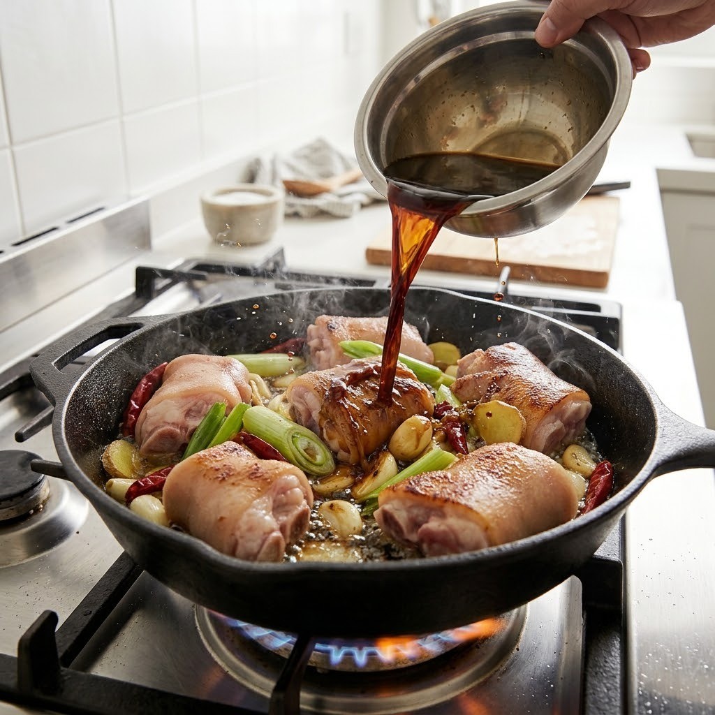 funstaurant-ryu-soo-young-30-minute-jokbal-step03-pouring-dark-sauce.jpeg