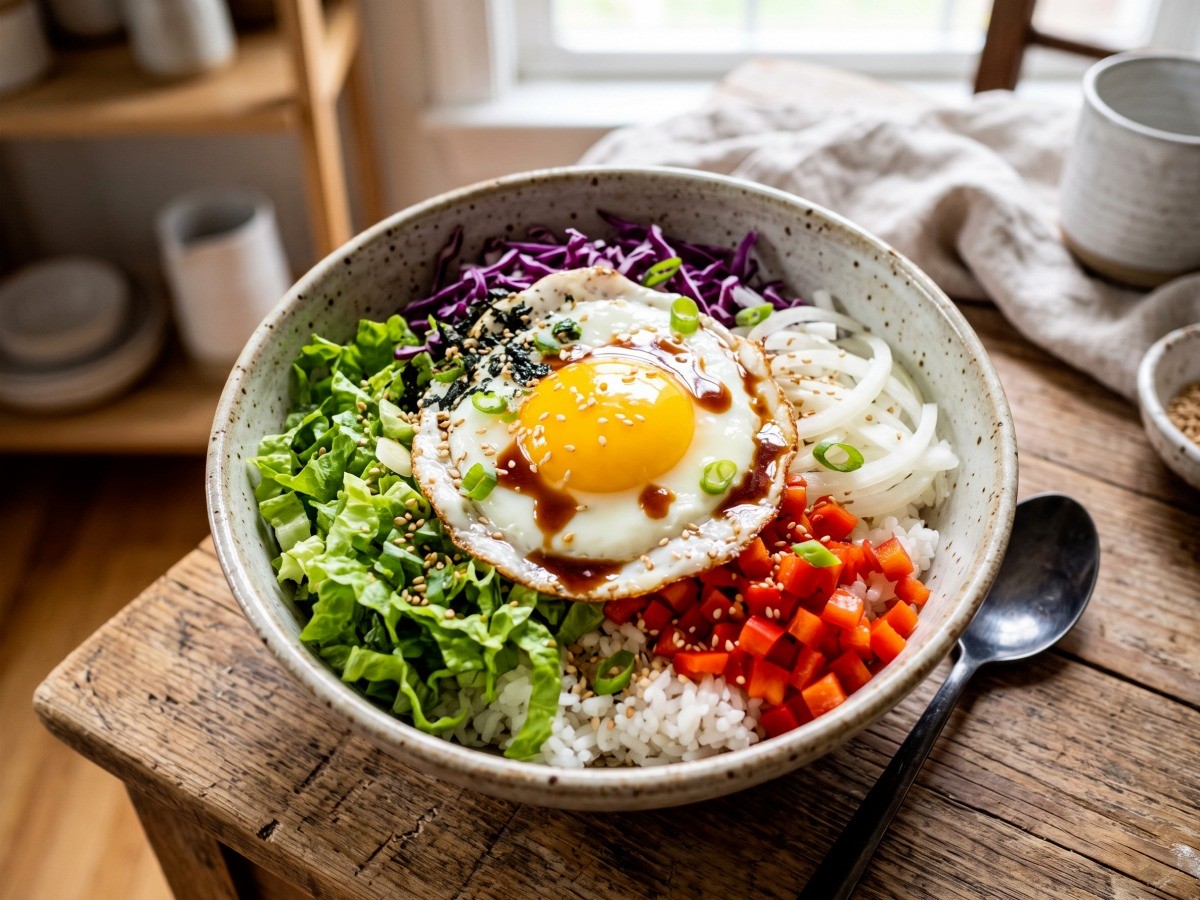 참간초 비빔밥 완성 요리, 편스토랑 류수영 레시피