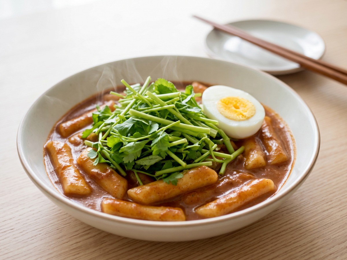 미나리쌈장떡볶이 완성 요리, 편스토랑 이경규 레시피