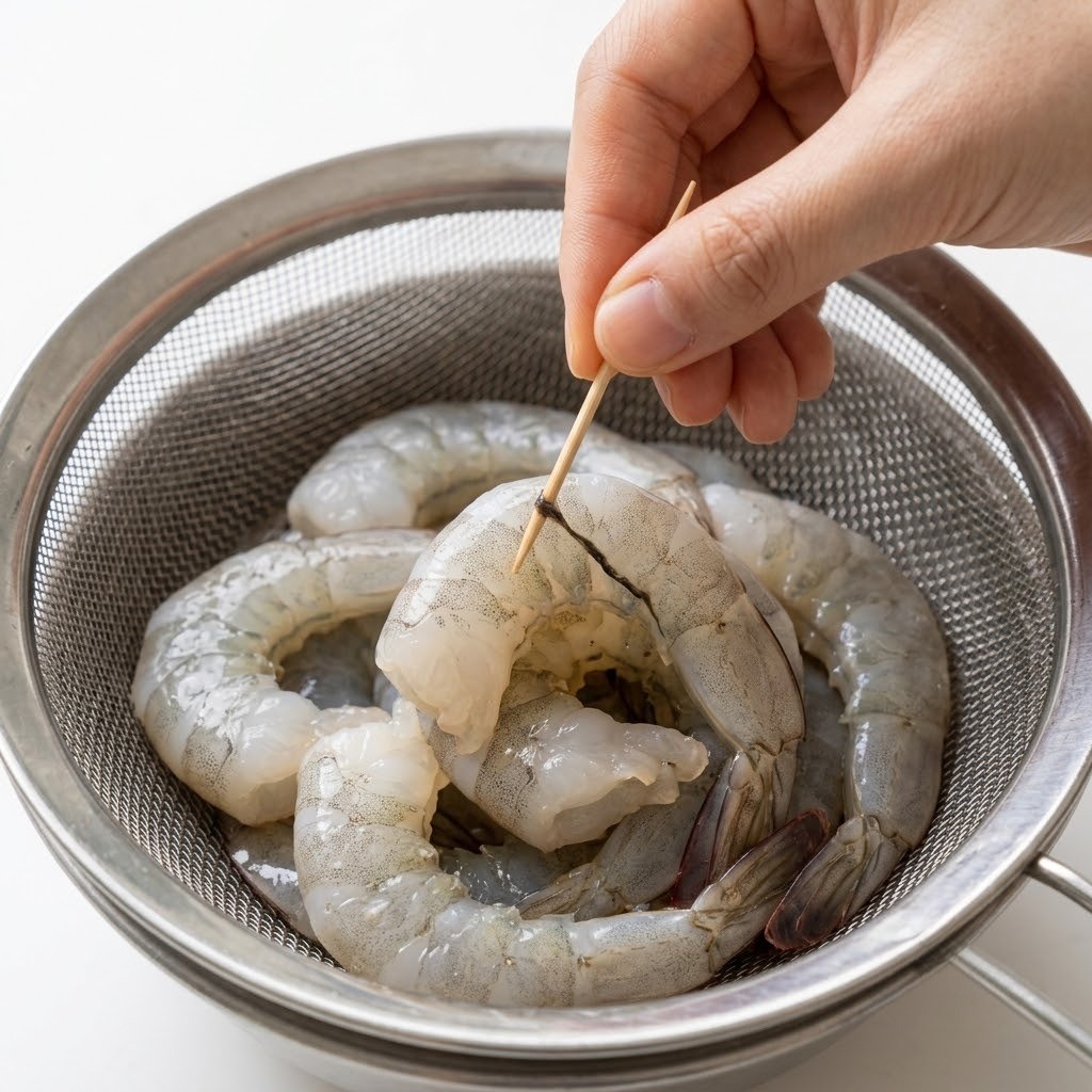 된장 꽃게 새우장 새우 손질하기, 편스토랑 정상훈 레시피 3단계