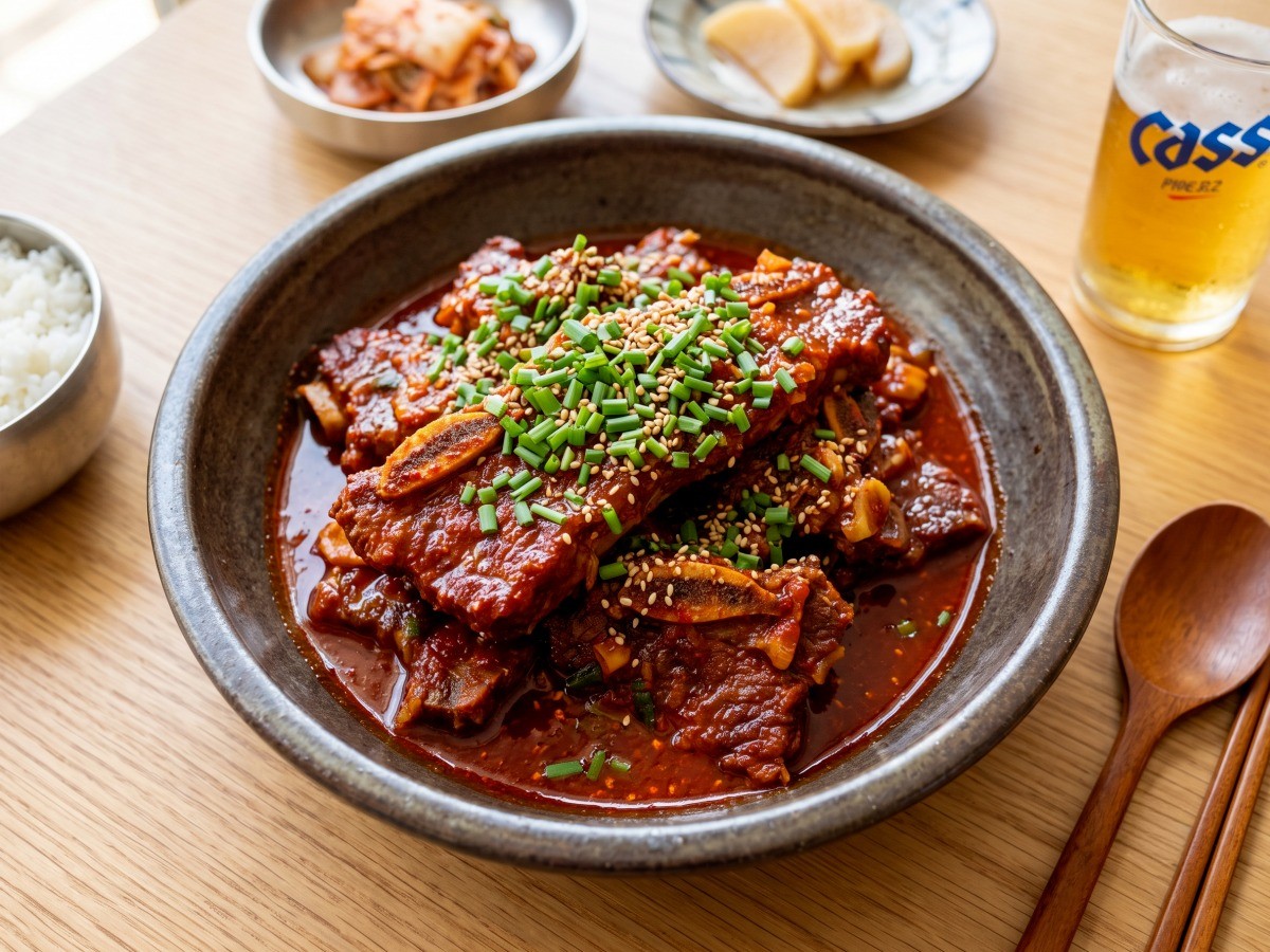 매운 LA갈비찜 완성 요리 편스토랑 정상훈 레시피