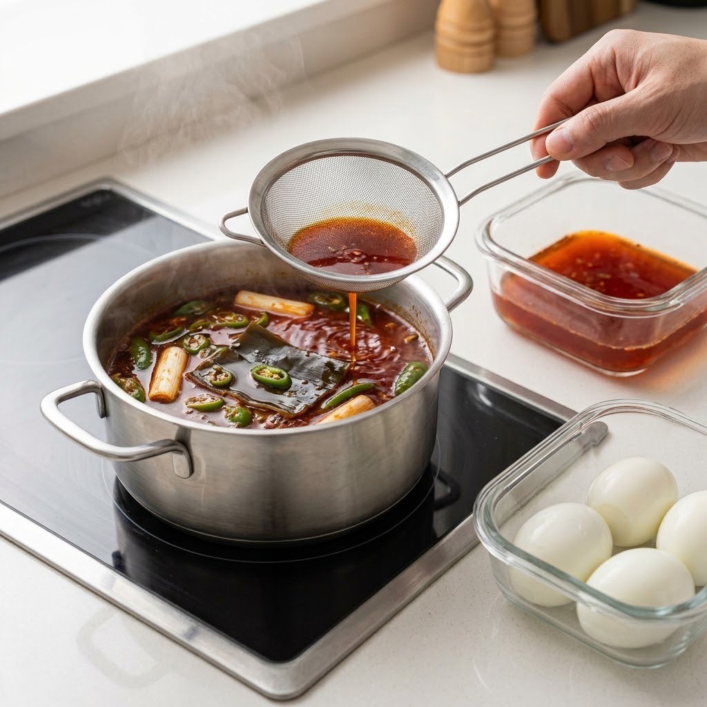 매콤한 불달걀장 소스 조림 및 달걀 숙성, 편스토랑 추상미 레시피